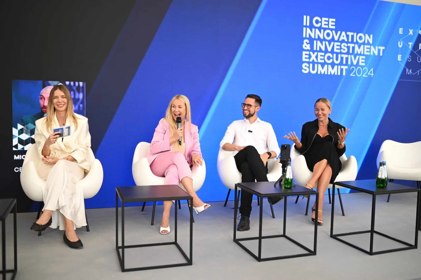 A panel discussion at the 2nd CEE Innovation & Investment Executive Summit 2024, organized by the competition’s organizer